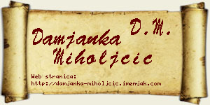 Damjanka Miholjčić vizit kartica
